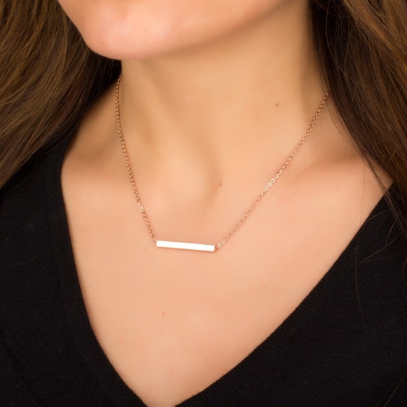 ❤️4 for $20 Sale❤️ Rose/Gold  & Gold bar necklace - Picture 2 of 4